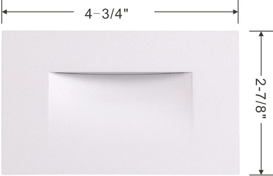 LW Dimmable LED Indoor Outdoor Step Light, 120V, 3000K Warm White, White Finish, 3-Pack
