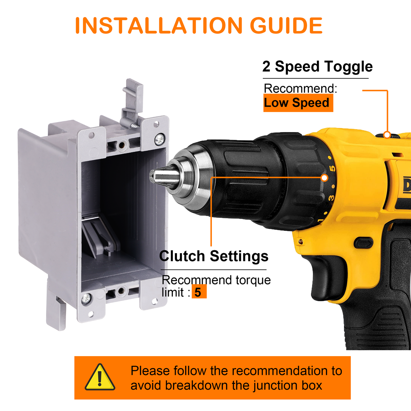 3PK Single Gang Electrical Outlet Box,14 Cubic Inch Junction Box, Old Work Box, UL Listed, Gray