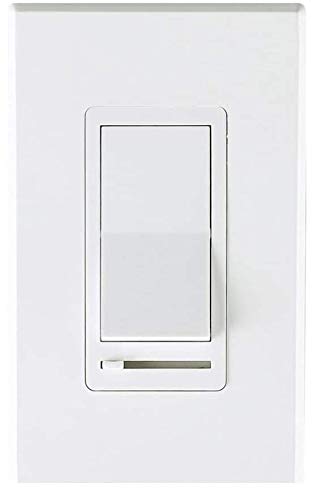 In Wall Dimmer Switch for LED Light/CFL/Incandescent,3-Way Single Pole Dimmable Slide,600 Watt max,Cover Plate Included